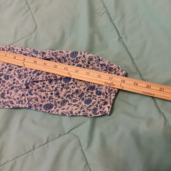 Canyon River Blues Paesant Pre-owned Blue&White Long Sleeve Summer Blouse  Sheer - Picture 11 of 11